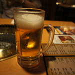 Yakinikuya Sakai - 生ビール(ちょい泡がなあ）