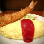 キッチン パンチ - オムライス エビフライのっけ