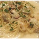 キャンベル・イタリアンカフェ - クリームがパスタに絡みつく