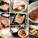 SATOブリアン - 201603焼けた肉達とブリ飯（右上）