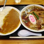 ほそ島や - 半カレーライスと中華