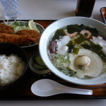 魚定 - ラーメンセット700円