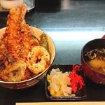 10＋TEN-TEN - 10+ TEN-TEN ＠本蓮沼 天丼 690円（税込） ランチタイムは100円の味噌汁が無料サービス サービス券で椎茸を追加トッピング ご飯少な目