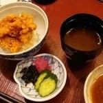 天ぷらふく西 禅と匠 - かき揚げ天丼と蜆汁
