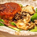 鮨 大照 - ハンバーグ＆牡蠣（2016年3月：3回目訪問）