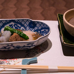 北新地 湯木 - 2016.1 海鮮の石焼き