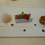 オチェーアノ - ４ディッシュコース　紫芋のモンブランと洋梨のソルベ　2013.10