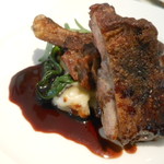 オチェーアノ - ４ディッシュコース　鴨モモ肉のロースト ベルジュ風味の赤ワインソース　2013.10