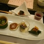 王ヶ頭ホテル - 夕食の前菜です。山の上とは思えないクオリティの高さです。