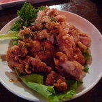池袋 茶舘 - 鶏の唐揚げ黒酢ソース掛け（630円）♪