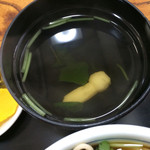 大菊 - かつ丼こたぬき冷セット1080円のすまし汁