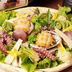 蒸musunん - 小アワビと淡路蛸春野菜の蒸し