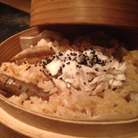 大どころ - ごぼうの炊き込みごはん。鯛のほぐした身もいっしょに。