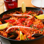 Seafood paella