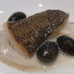 ユニッソン デ クール - 簑島黒ムツ　紫小豆　大根のパスティーユ　ソースラベンダー