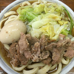 Teuchiudonasumi - 肉玉うどん 大盛り ¥600＋100