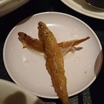 壺中天菜館 - セットの小皿は小魚の南蛮漬け。