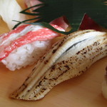 八郎鮨 - 2016.3追加　煮穴子　旬には早いが穴子本来の旨み重視したタレ無し