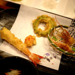 Tsukumo - 夜のコース（２０００円）　上品でグレードの高い天ぷら１