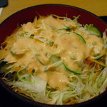 蕎麦 ひのや - 地鶏の親子丼セット　野菜
