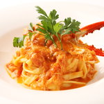 Tagliolini with snow crab and migratory crab