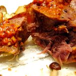 カンテサンス - 仔羊のコンフィ　赤ピーマンとライ麦のソース