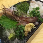 味処 やまきよ - 特大シャコめす 600円
      生ホタルイカ造り 680円
      活だこ造り 680円