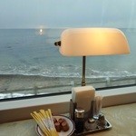 ダイニングカー　寝台特急　カシオペア - ダイニングカーからの内浦湾