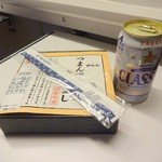 ダイニングカー　寝台特急　カシオペア - 大船軒の酒肴弁当とサッポロクラシック