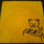 熊の焼鳥106 - コースター　熊が焼鳥を焼いてます(笑)