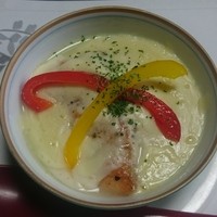 江戸懐石 若福 - 煮物　チーズ蒸し　パプリカ