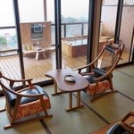 竹林庵みずの - 部屋の向こうが露天風呂。