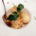 真ダラ白子のフリット　ココナッツソース