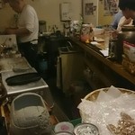 千匹屋 立ち飲み屋 - 厨房と店主さん