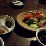 味噌坐　玉響 - 味噌三点盛り＋野菜盛り（大）