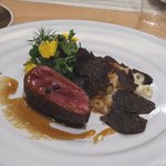 SUGALABO - 熊本産ハラミ先端部分、黒トリュフスライス、グラタン 