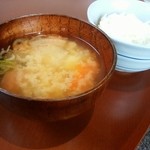 イタヤマチカフェ - ご飯と味噌汁☆