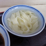 長生うどん - 試作段階？のきしめんを試食しました。