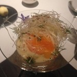 Point - ホワイトアスパラと生ウニ・半熟玉子