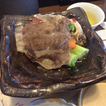 レストラン東山 - 猪肉陶板焼き