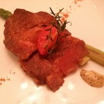 HILLTOP RESORT FUKUOKA - 噂は聞いていた「ドライエージングポークのグリル」です｡初物です｡味わいがある一皿です｡