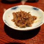存じやす　極 - にしん味噌。このほか、旨みの強いも塩もあったので、肉の前に１６品という計算になります
