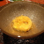 存じやす　極 - にんじんムースにウニとジュレを載せた定番料理