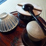 瓢亭 - 最後の粥のセット