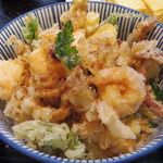 銀座 真田 - あられ揚げ天丼