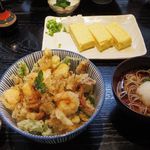 銀座 真田 - 天丼セット 1,500円
      そば屋のだし巻き玉子
      