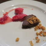 オステリア・オリエーラ - 28年3月　愛知無添加ブラッドオレンジのソルベ、チョコレートタルト