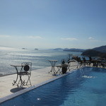 テラス席から見える瀬戸内海の風景　2016.3