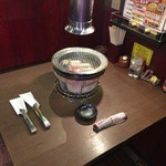 鶴橋酒場　情熱ホルモン - 味噌＆醤油ダレ・ニンニク・コチュジャン完備 綺麗なのは良いけどテーブルに並べてあったメニュー自分で片付けるとはネ