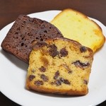 シャンドワゾー - '16.03パウンドケーキ(ﾌﾘｭｲ/ｼｮｺﾗ/ﾊﾟｯｼｮﾝﾏﾝｺﾞｰ)